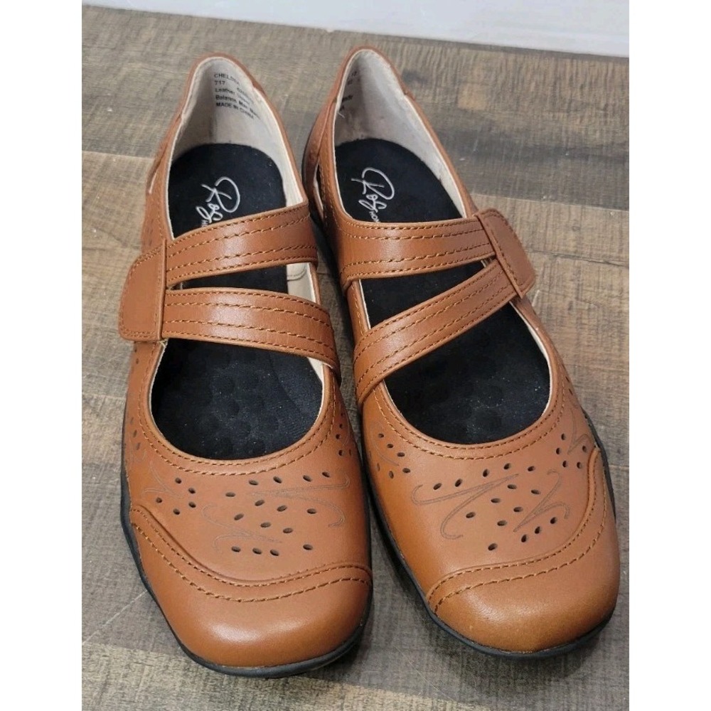 Ros Hommerson Chelsea Shoes Brown Leather Mary‎ Jane US Size 9.5